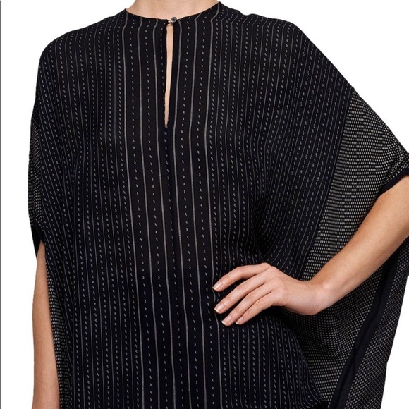 Vince Tops - Vince Silk Printed Shirt Caftan Scarf Blouse Sz M